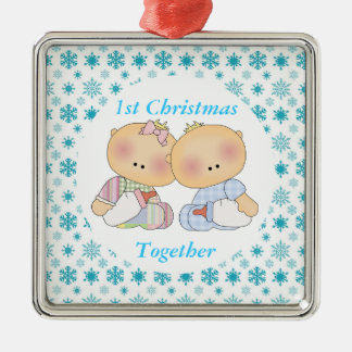 Twins 1st Christmas Together Keepsake Ornament