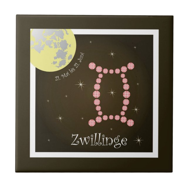 twins 21 May to 21 June photo tile (Front)