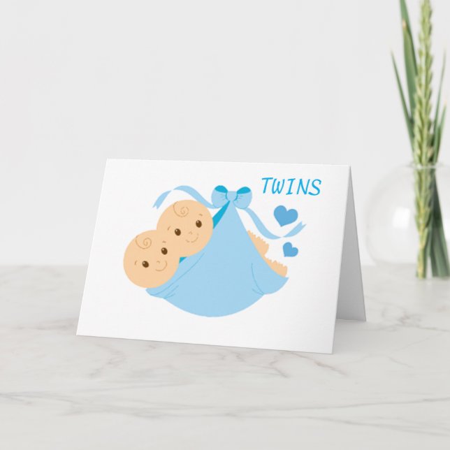 TWINS ARE DOUBLE EVERYTHING-LOVE AND FUN CARD (Front)