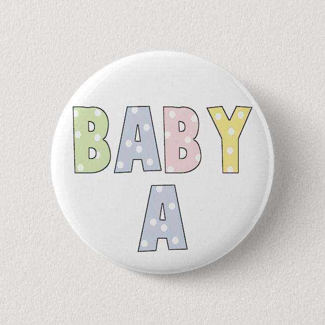 Twins Baby A Pastels 6 Cm Round Badge (Front)