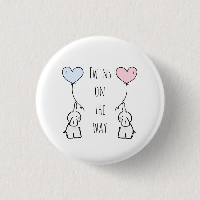 Twins baby expecting badge for mummy (Front)