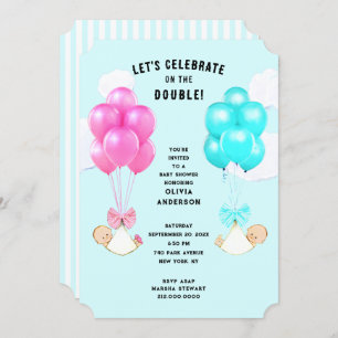 Twins Baby Shower Invitation
