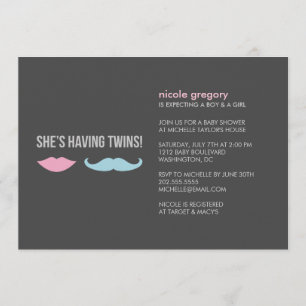 Twins Baby Shower Invitation