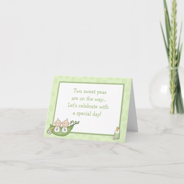 Twins Baby Shower invitation (Front)