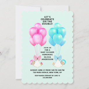 Twins Baby Shower Invitation