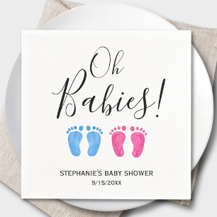 Twins' Baby Shower Napkin