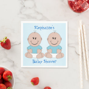 Twins Baby Shower Napkin