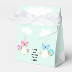 Twins Baby Shower Thank You Favour Box