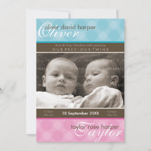 TWINS BABY THANK YOU :: harmony 1P Announcement