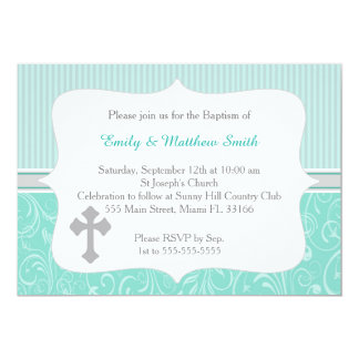 twin baptism invitations