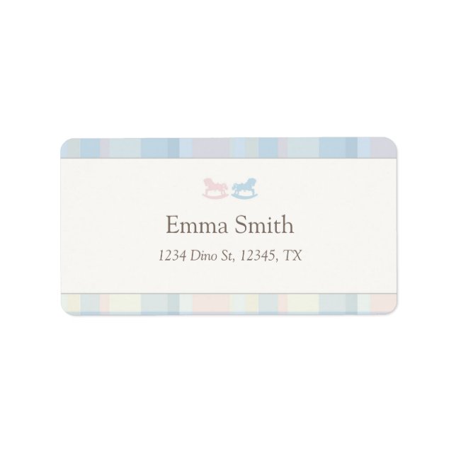 Twins Beary First Birthday Label (Front)