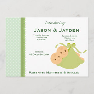 Twins Birth Announcement