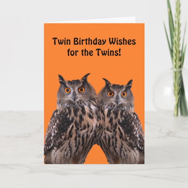 Twins Birthday Card (Front)