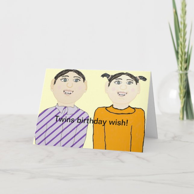 Twins birthday Card (Front)