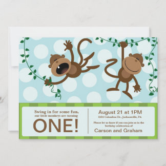 Twin's Birthday Party Invitations