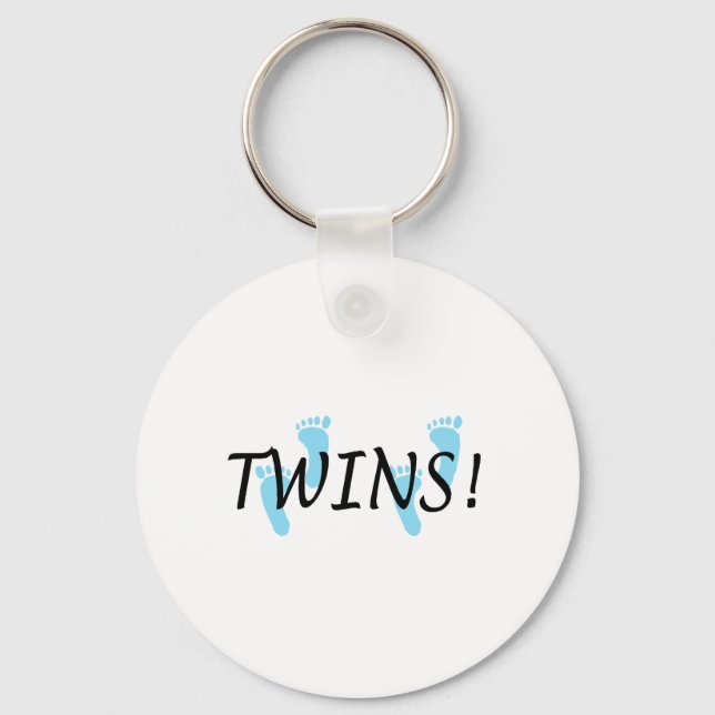Twins (Blue Footprints) Key Ring (Front)