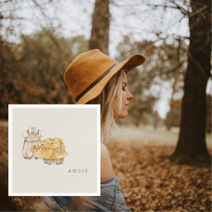  Twins Boho Baby Shower Cocktail Napkin