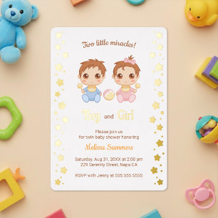 Twins Boy Girl Baby Shower