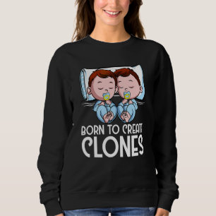 Twins Boys Announcement Dad Mum Born to Create Clo Sweatshirt