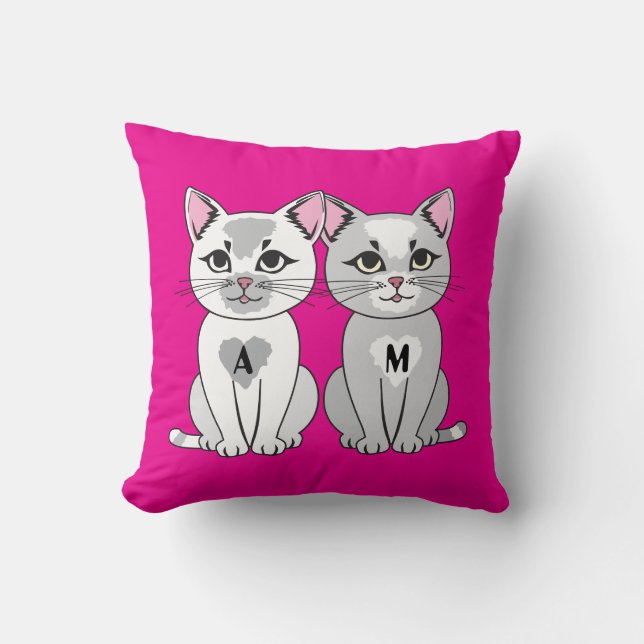 Twins cat cushion (Front)