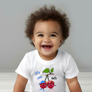 Twins cherry baby bodysuit