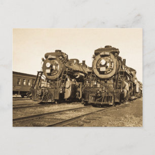 "Twins" CN Railroad Locomotives 3461 and 3501 Postcard