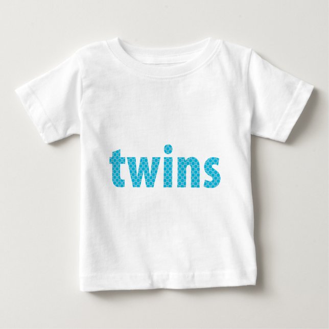 TWINS COLLECTION - boys {aqua} Baby T-Shirt (Front)
