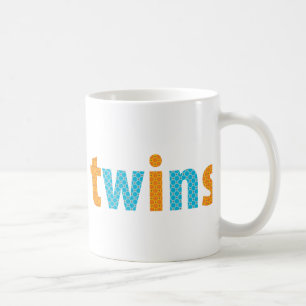 TWINS COLLECTION - boys {orange + aqua} Coffee Mug