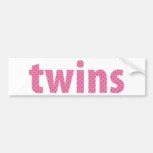 TWINS COLLECTION - girls {pink} Bumper Sticker