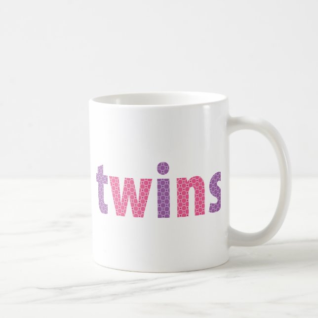 TWINS COLLECTION - girls {violet + pink} Coffee Mug (Right)