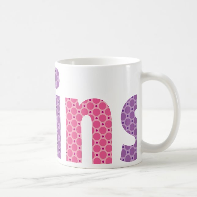 TWINS COLLECTION - girls {violet + pink} Coffee Mug (Right)