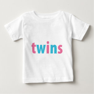 TWINS COLLECTION - mixed {aqua + pink} Baby T-Shirt