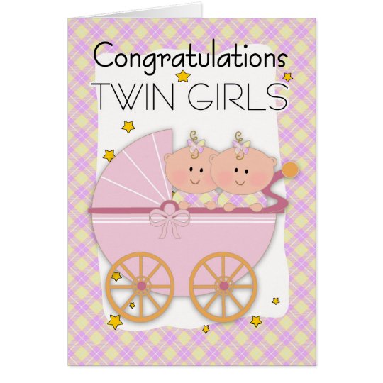 Twin Baby Congratulations Cards