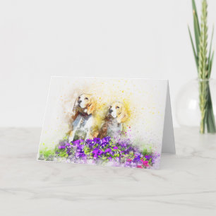 Twins Dogs Card