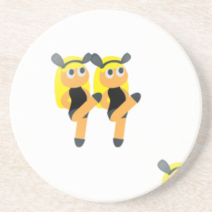 twins emoji coaster