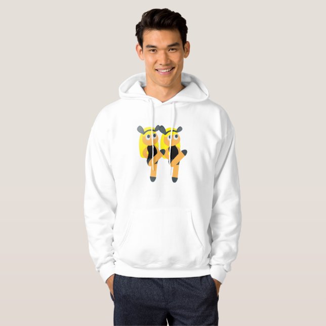 twins emoji mens hooded hoodie sweatshirt hoody (Front Full)
