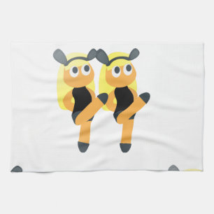 twins emoji tea towel