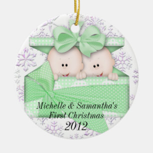 Twins First Christmas Ornament
