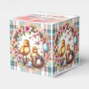 Twins First Easter Party - Two Ducklings Favour Box
