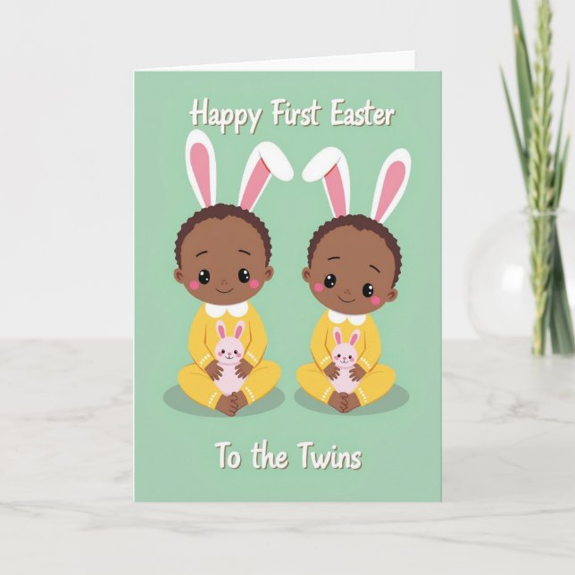 Twins First Spring Festivity Card (Front)