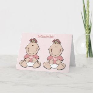Twins Funny Congratulations Card