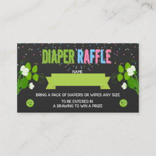 Twins Gender Reveal 2 Peas in a Pod Diaper Raffle Enclosure Card