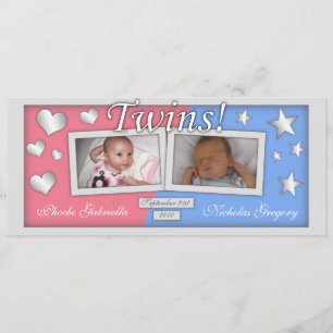 Twins Girl & Boy Birth Announcements