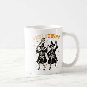 Twins Halloween Matching Skeletwins Funny Dancing  Coffee Mug