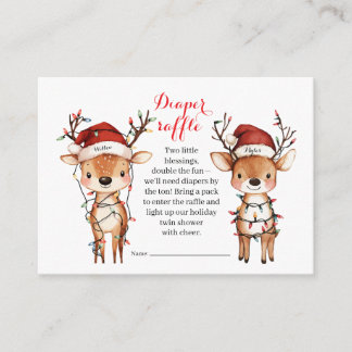 Twins Holiday Lights Diaper Raffle Card