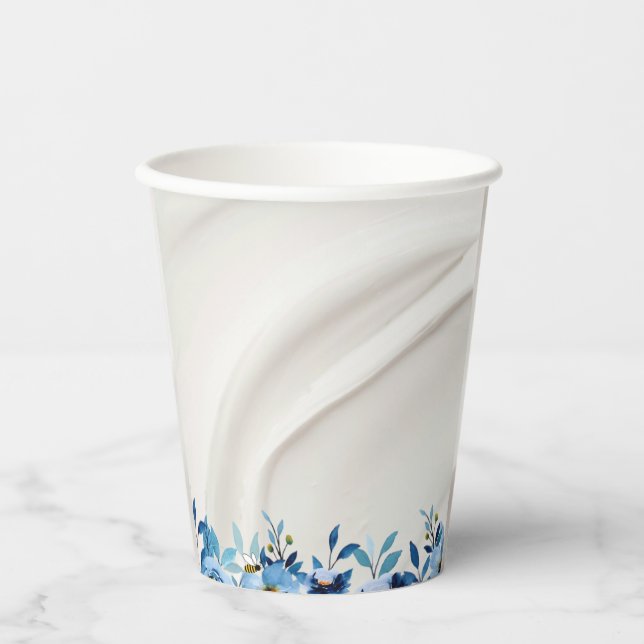 Twins in Bloom Baby Shower Paper Cups (Front)