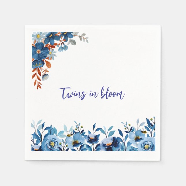 Twins in Bloom Napkin (Front)