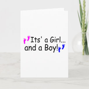 Twins Its A Girl And A Boy Baby Footprints Announcement