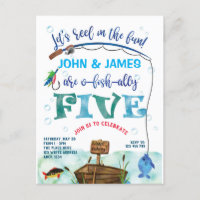 Twins little fisherman themed 5th o-fish-ally