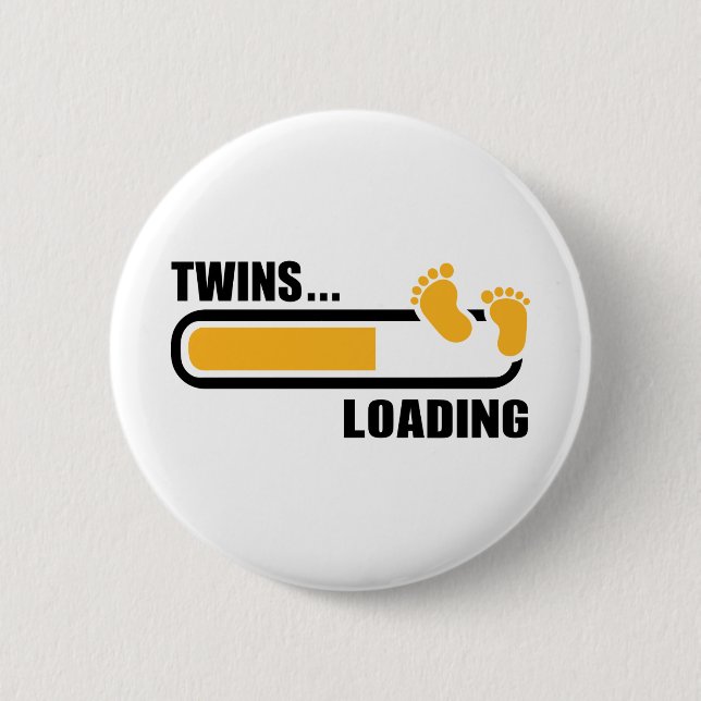 Twins loading 6 cm round badge (Front)